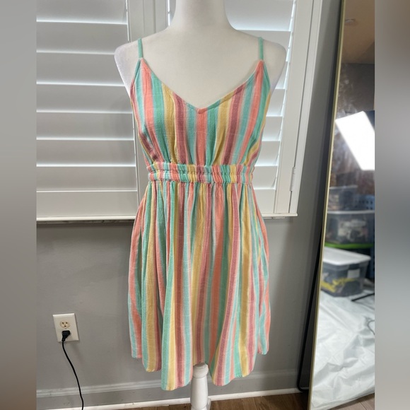O'Neill Dresses & Skirts - O’Neill Kenzie Striped Summer Sun Dress Women’s Size M Coastal Beach Surfer Girl